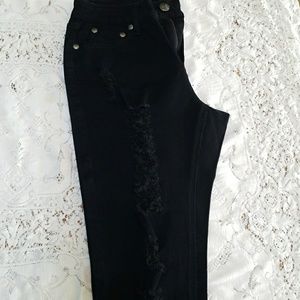 Black torn jeans
